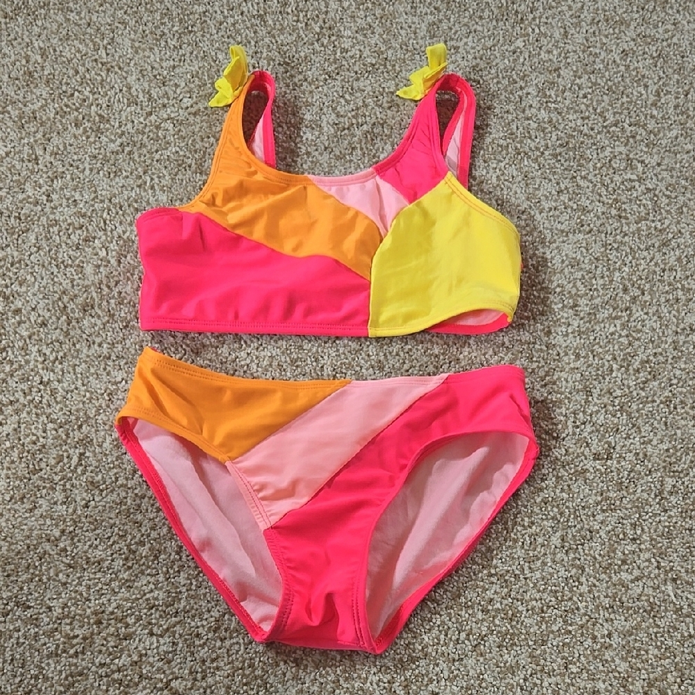 Cat & Jack Pink and Orange Bikini Swim Set